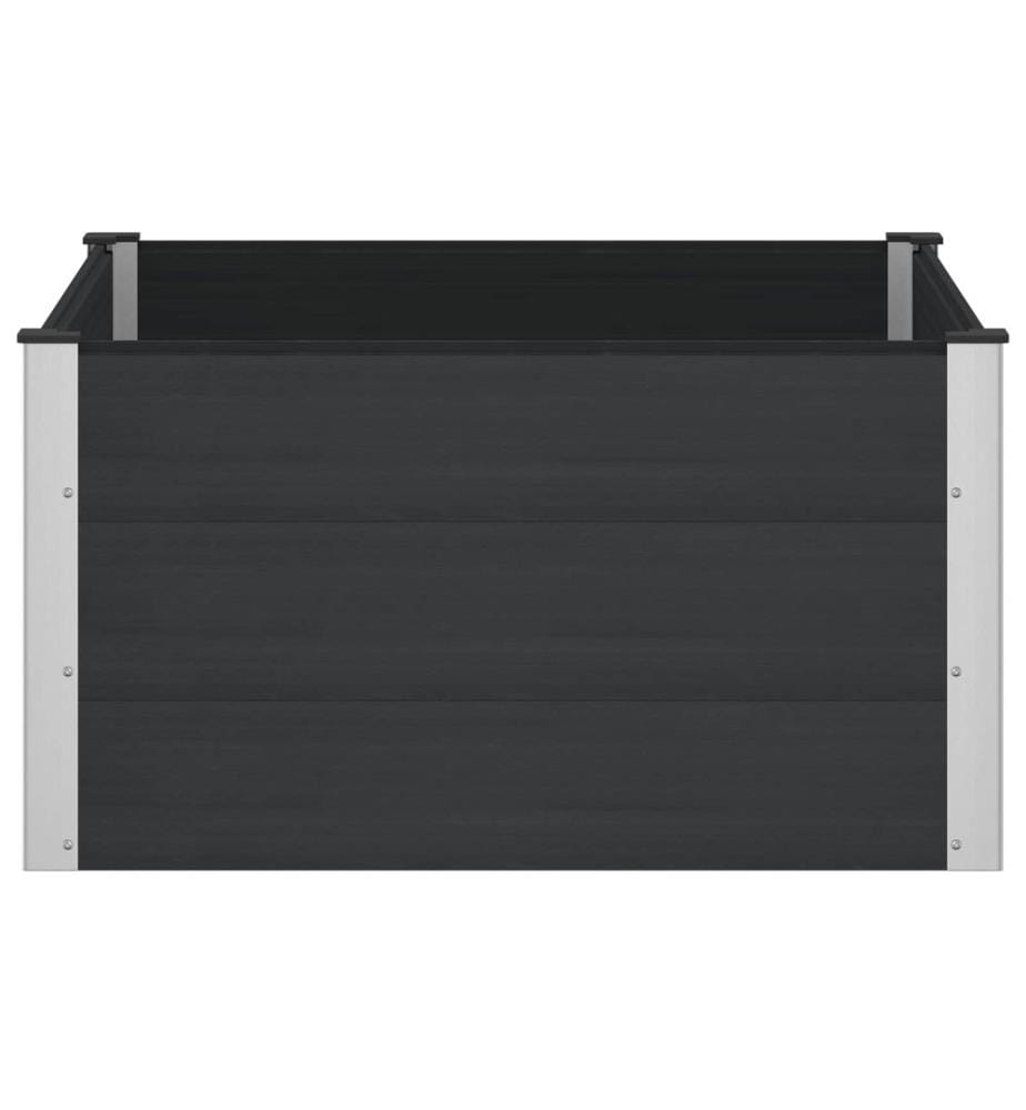 vidaXL Jardinière surélevée Noir 100 x 100 x 54 cm