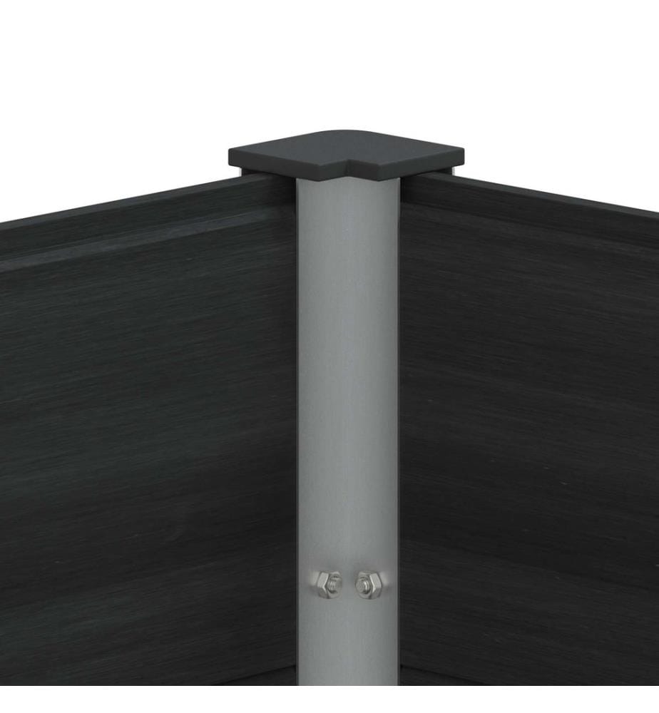 vidaXL Jardinière surélevée Noir 100 x 100 x 54 cm