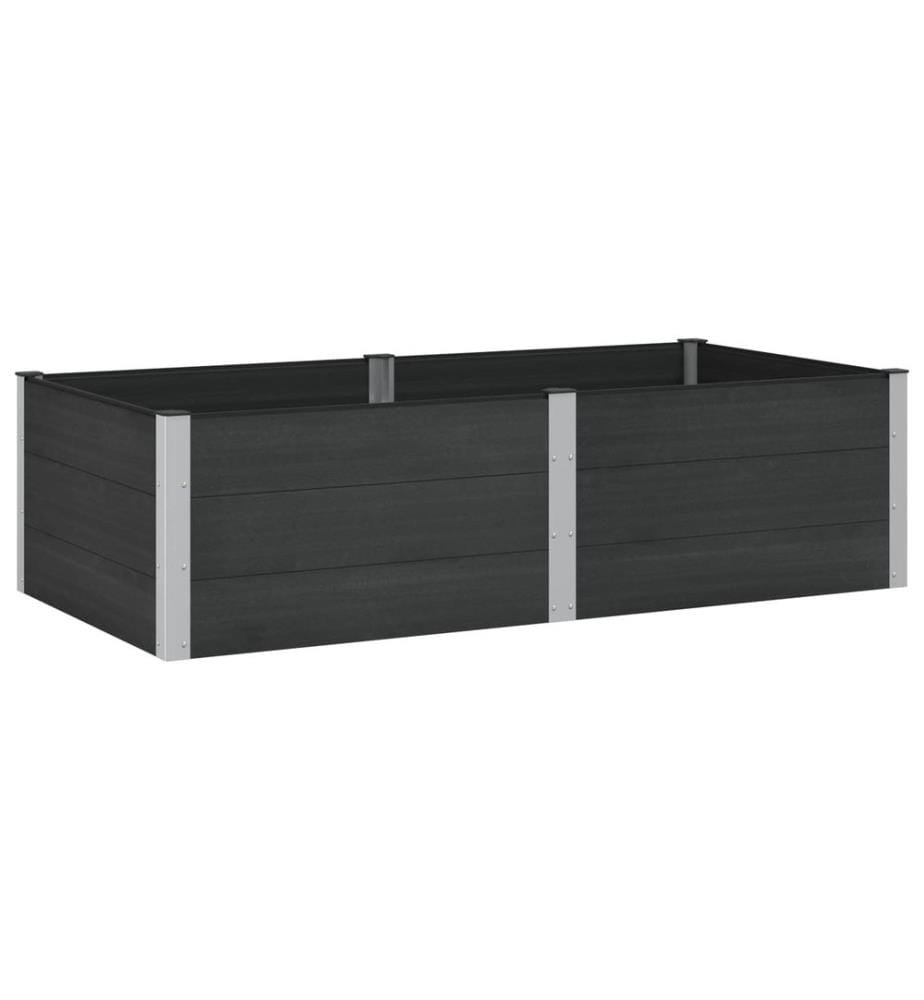 vidaXL Jardinière surélevée Noir 200 x 100 x 54 cm