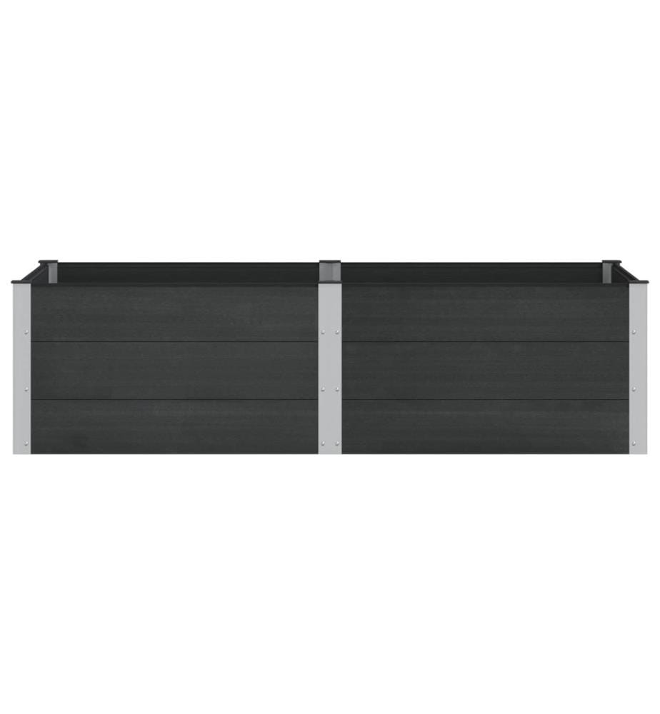 vidaXL Jardinière surélevée Noir 200 x 100 x 54 cm