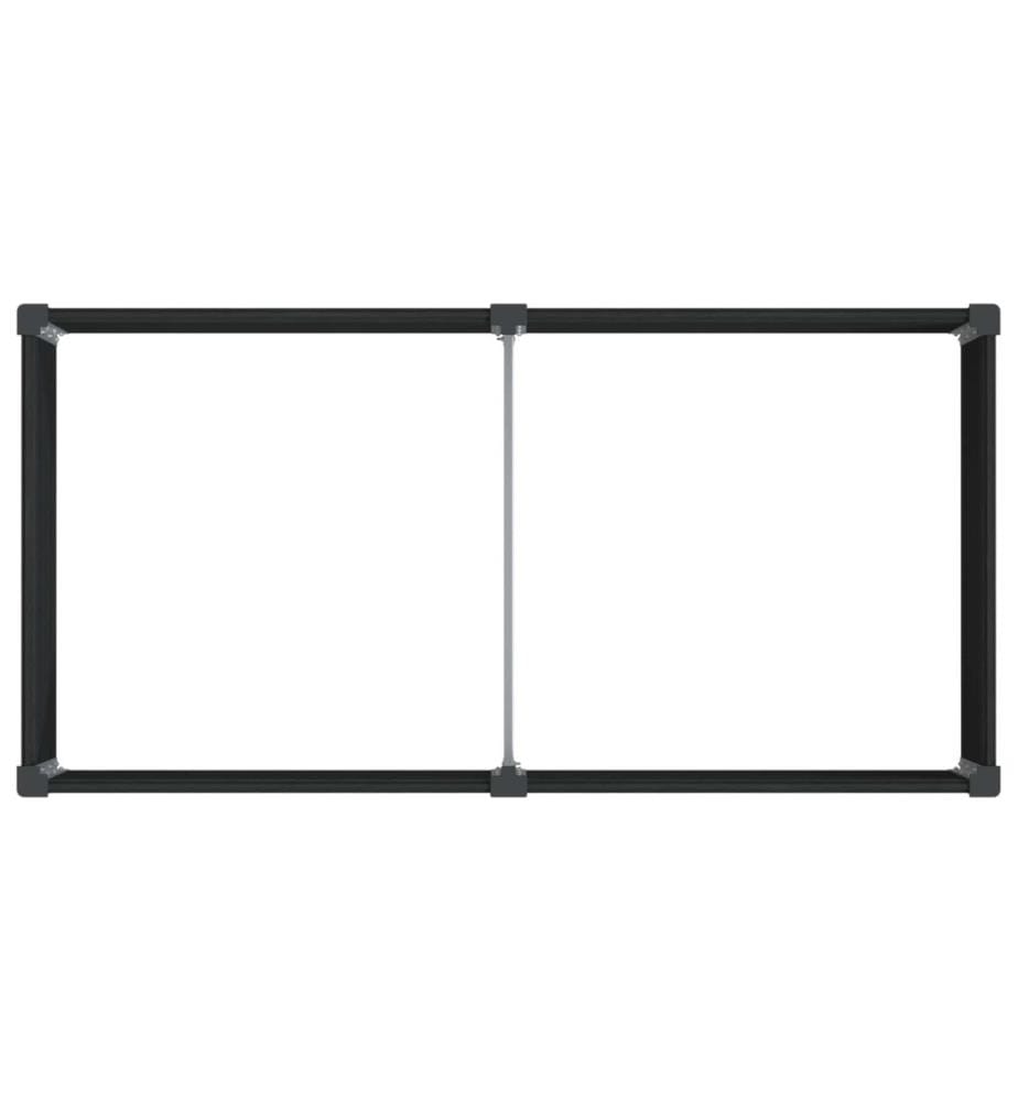 vidaXL Jardinière surélevée Noir 200 x 100 x 54 cm