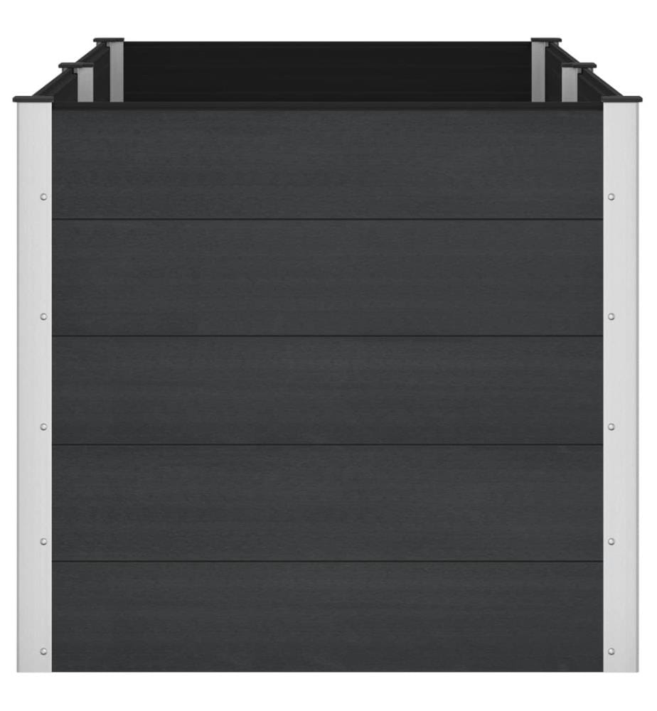 vidaXL Hochbeet Schwarz 200 x 100 x 91 cm
