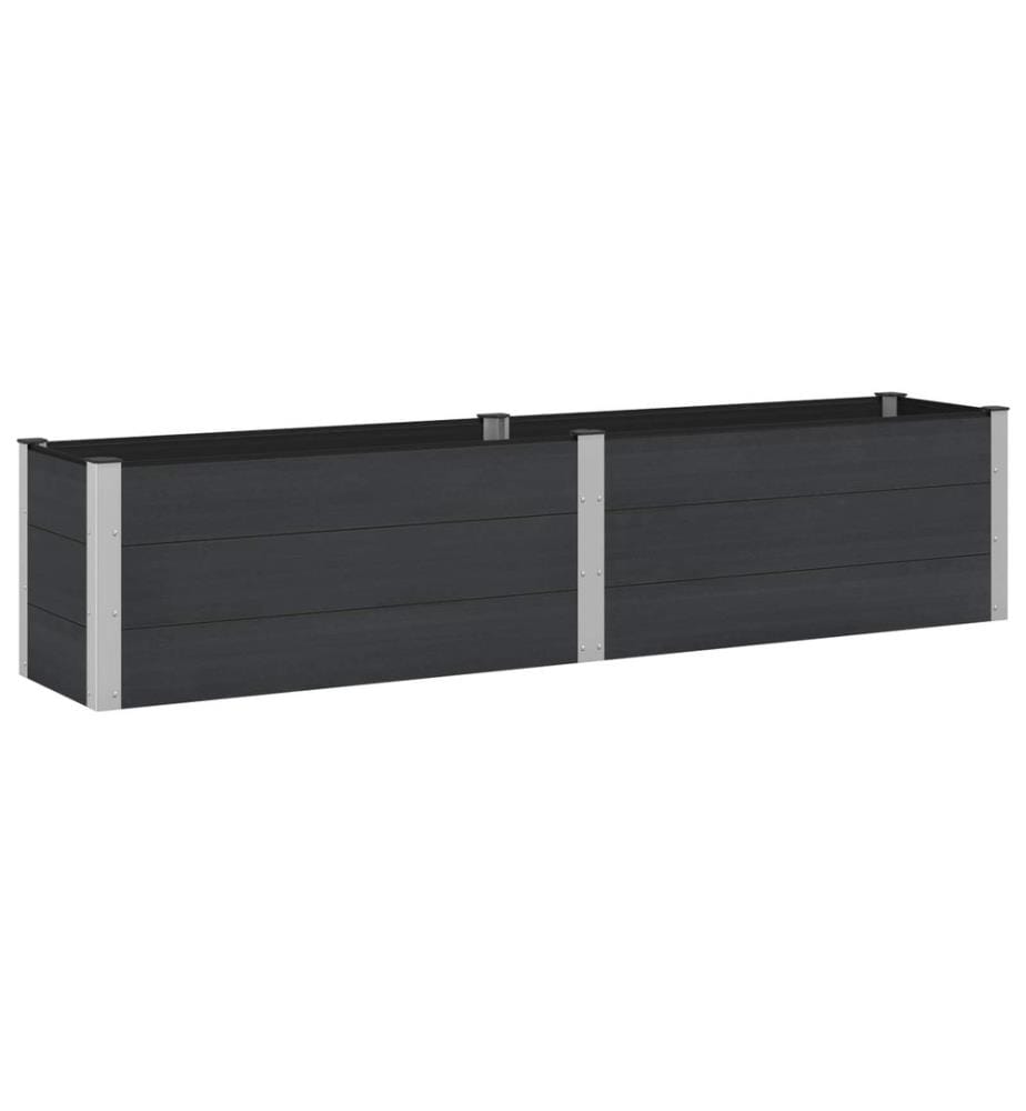 vidaXL Jardinière surélevée Noir 250 x 50 x 54 cm