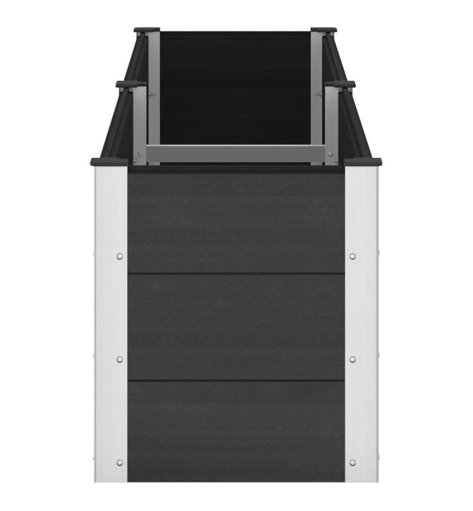 vidaXL Jardinière surélevée Noir 250 x 50 x 54 cm
