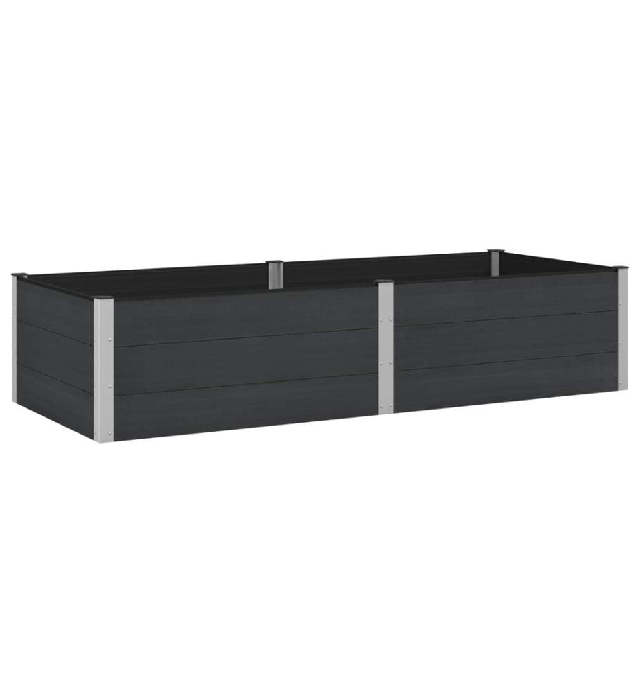 vidaXL Jardinière surélevée Noir 250 x 100 x 54 cm