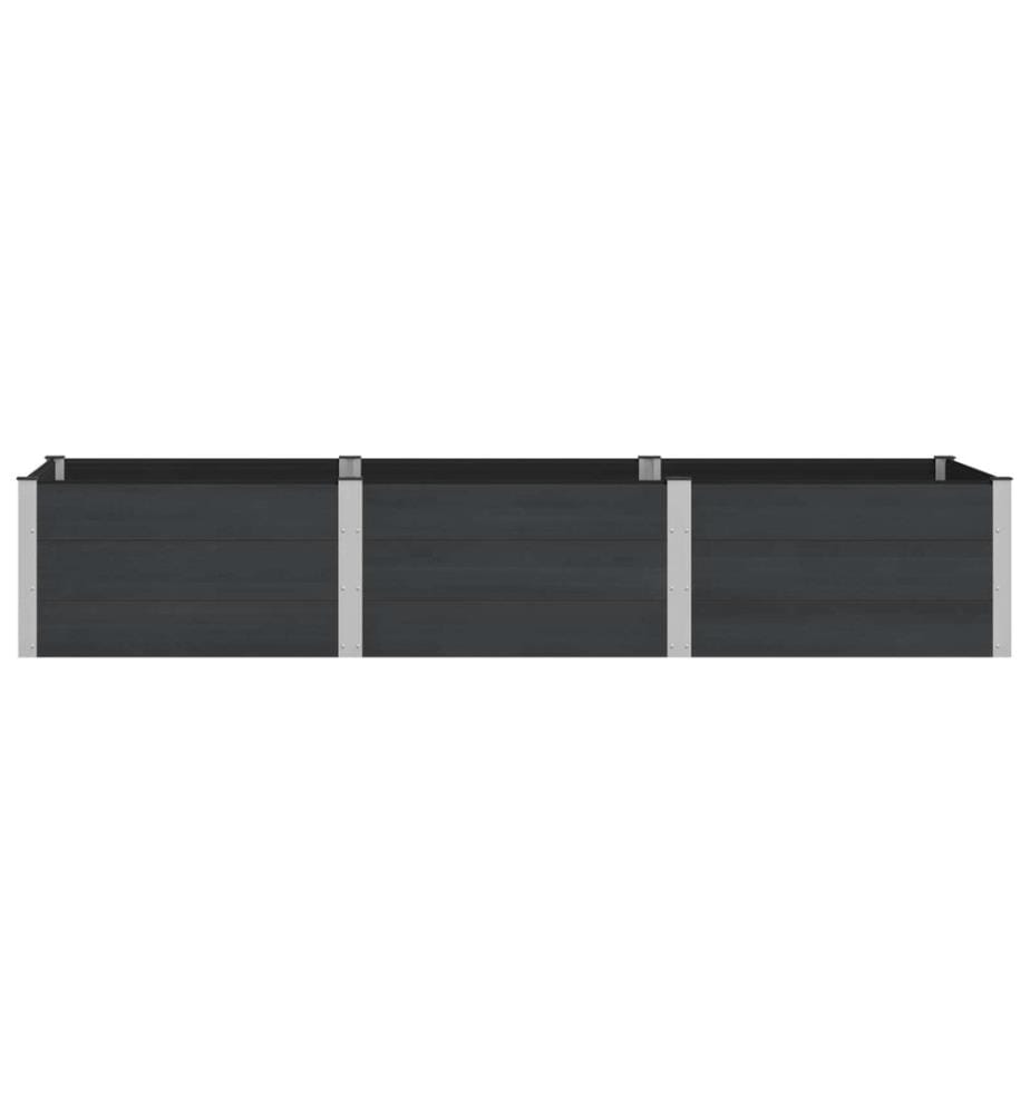 vidaXL Jardinière surélevée Noir 300 x 100 x 54 cm