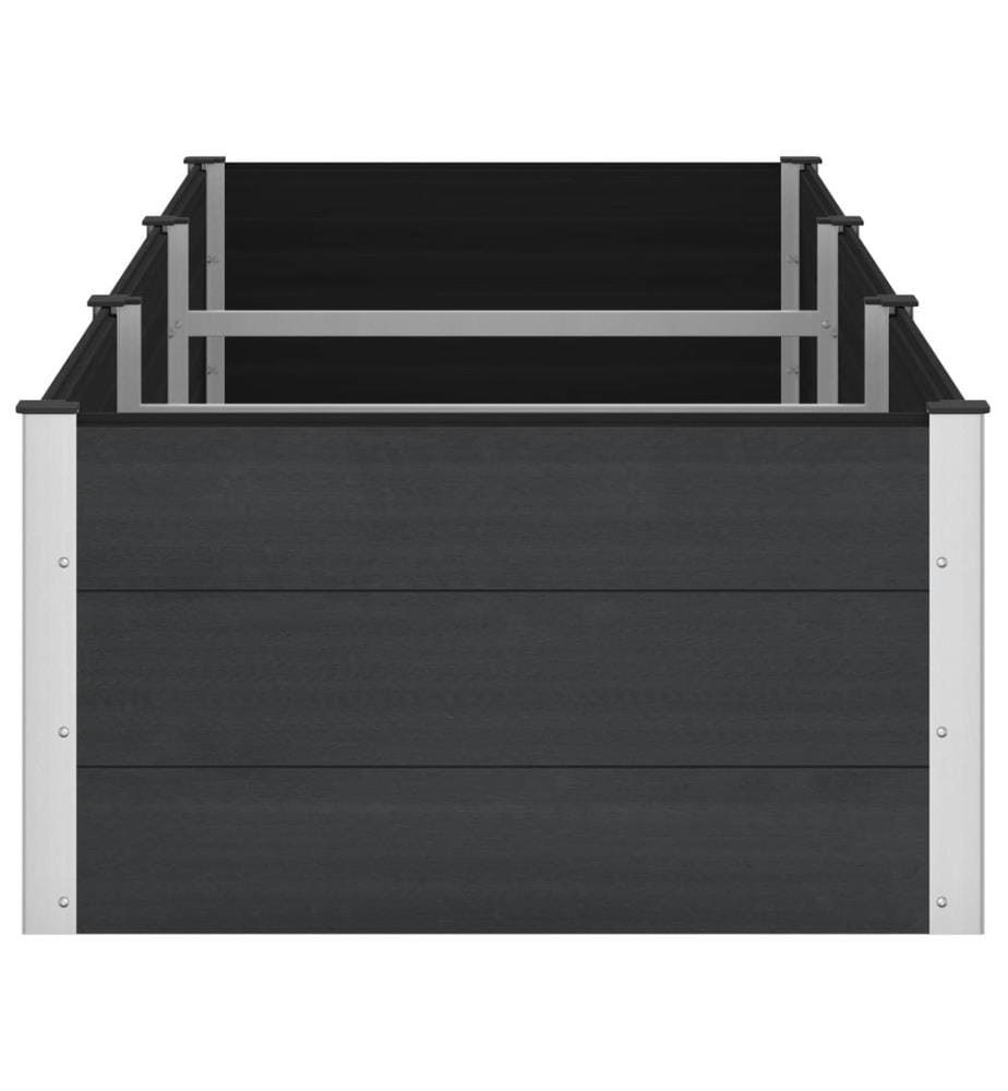 vidaXL Jardinière surélevée Noir 300 x 100 x 54 cm