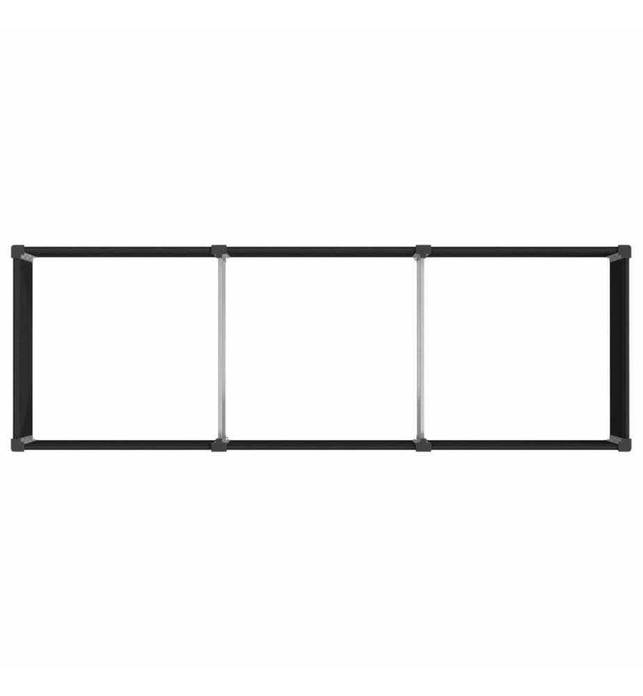 vidaXL Jardinière surélevée Noir 300 x 100 x 54 cm