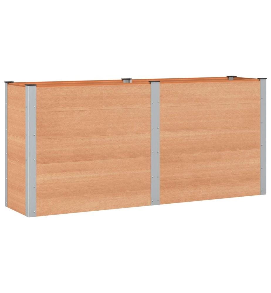 vidaXL Jardinière surélevée Marron 200 x 50 x 91 cm