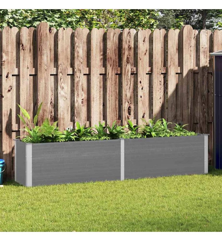 vidaXL Lit surélevé de jardin 250x50x91 cm WPC Gris