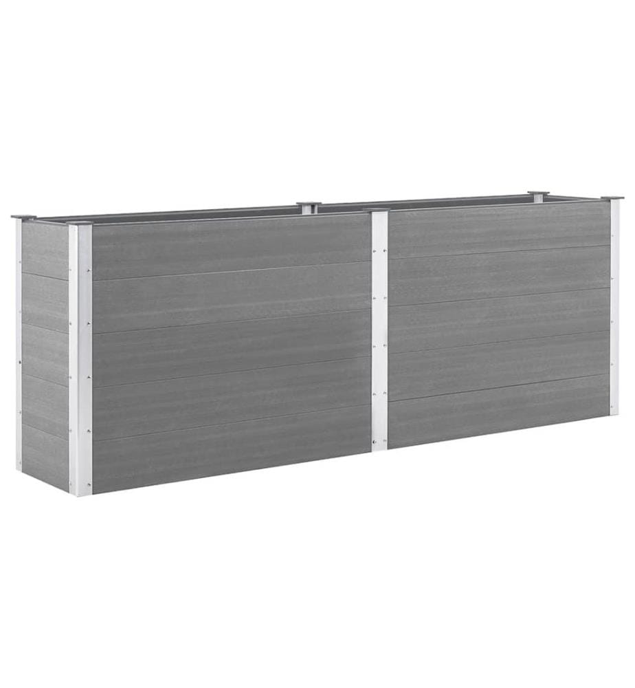 vidaXL Lit surélevé de jardin 250x50x91 cm WPC Gris