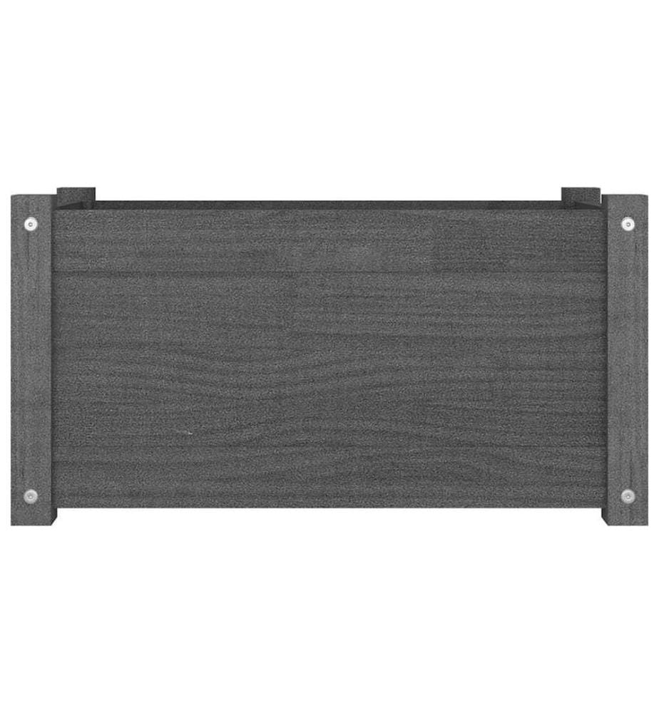vidaXL Jardinière Gris 60x31x31 cm Bois de pin massif
