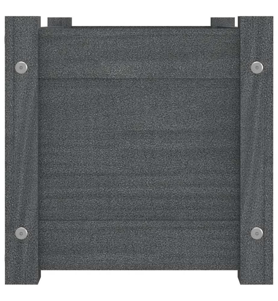 vidaXL Jardinière Gris 60x31x31 cm Bois de pin massif