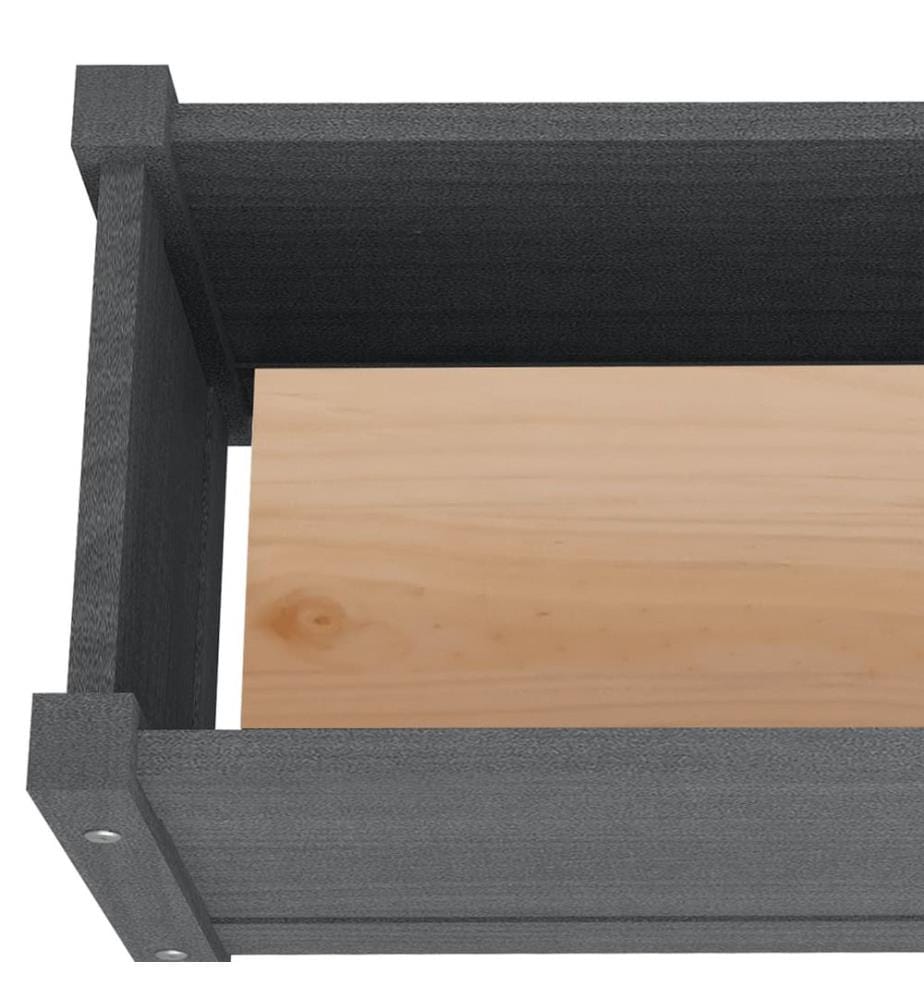 vidaXL Jardinière Gris 60x31x31 cm Bois de pin massif