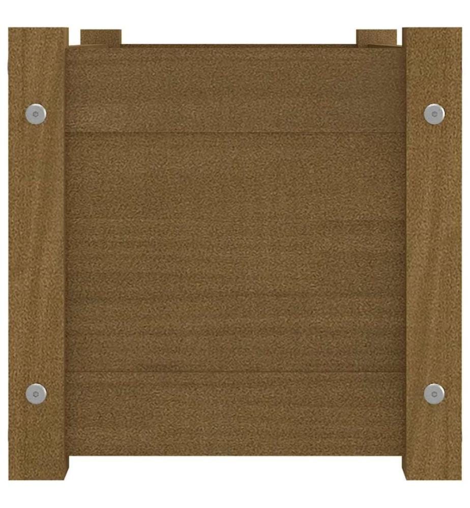 vidaXL Jardinières d'extérieur 2pcs Marron miel 60x31x31cm Bois de pin
