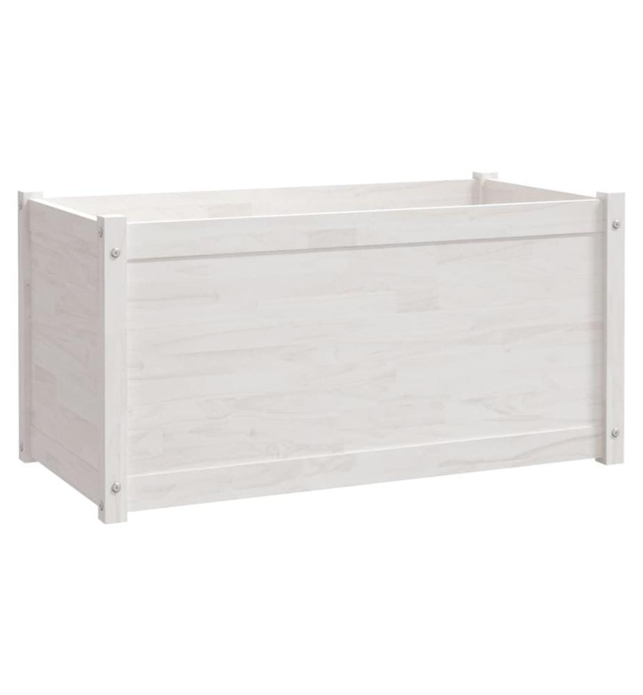 vidaXL Jardinière Blanc 100x50x50 cm Bois de pin massif