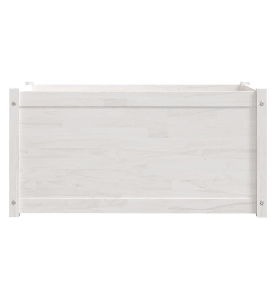 vidaXL Jardinière Blanc 100x50x50 cm Bois de pin massif