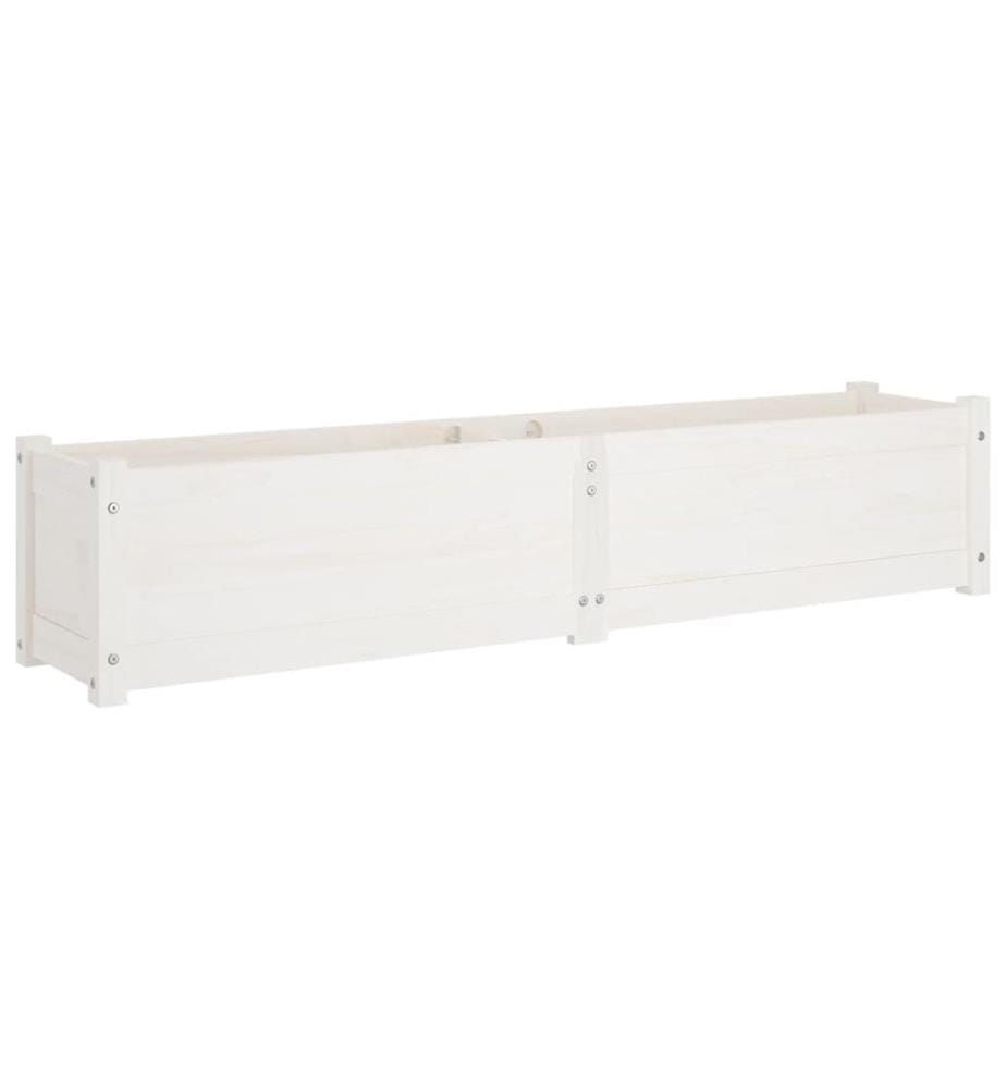 vidaXL Lits surélevés de jardin 2 pcs Blanc 150x31x31cm Bois de sapin