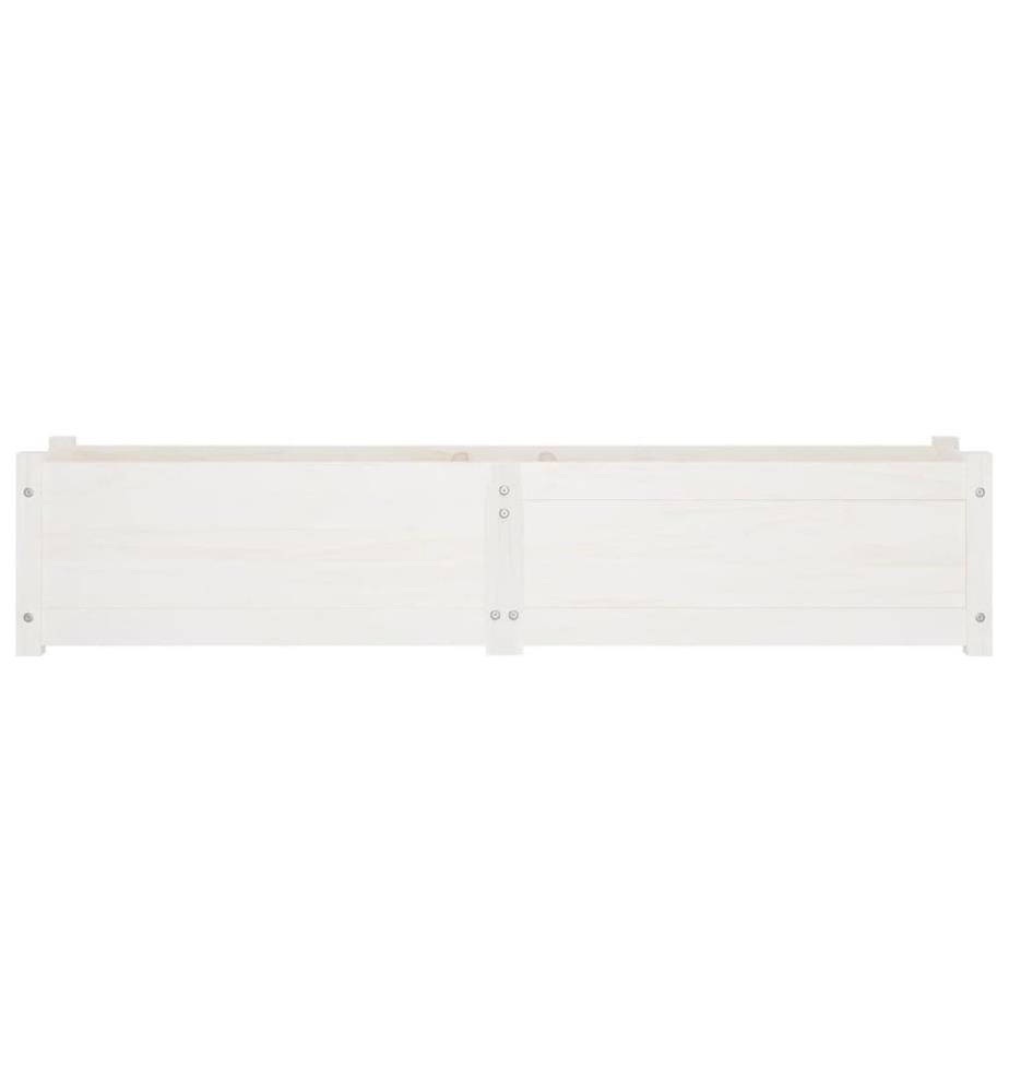 vidaXL Lits surélevés de jardin 2 pcs Blanc 150x31x31cm Bois de sapin