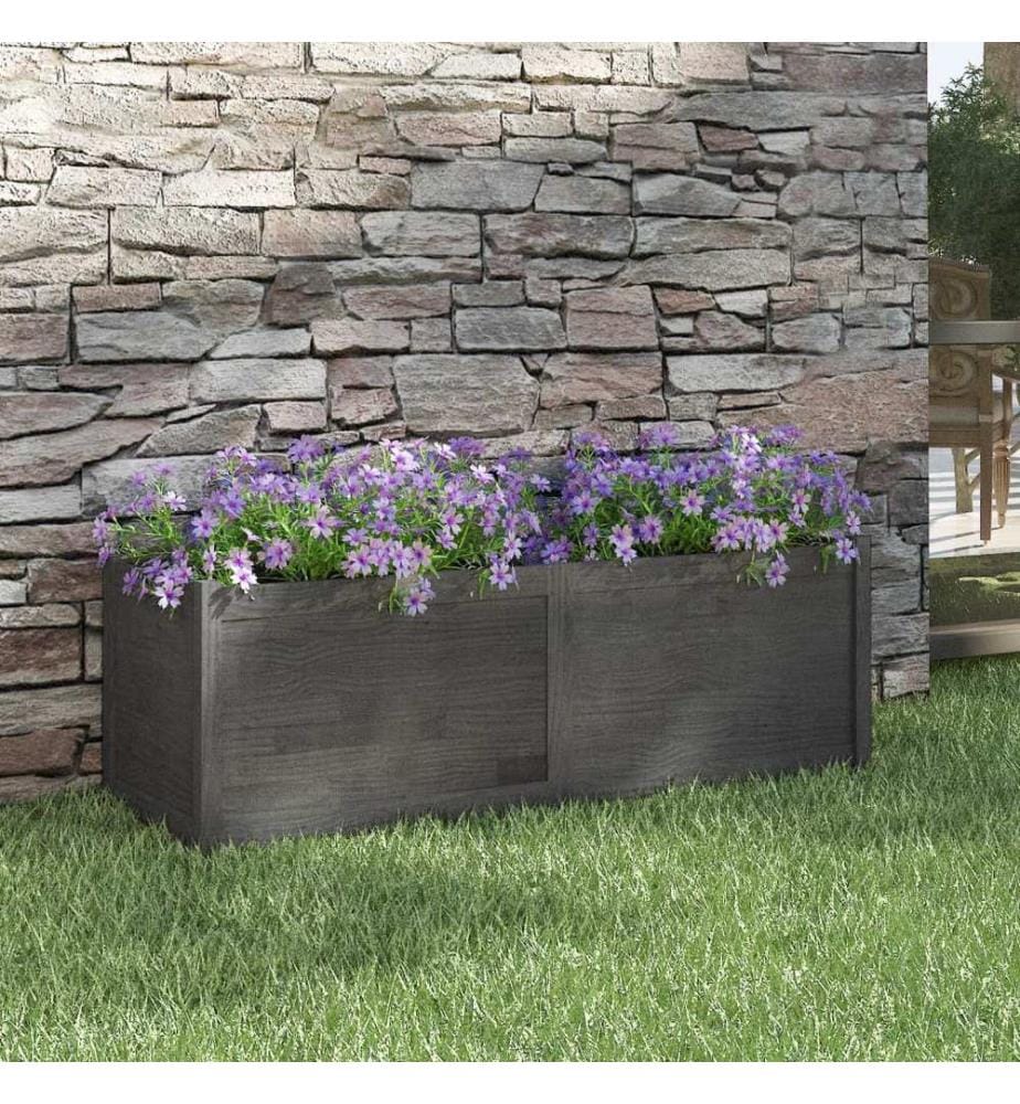 vidaXL Jardinière d'extérieur Gris 150x50x50 cm Bois de pin massif