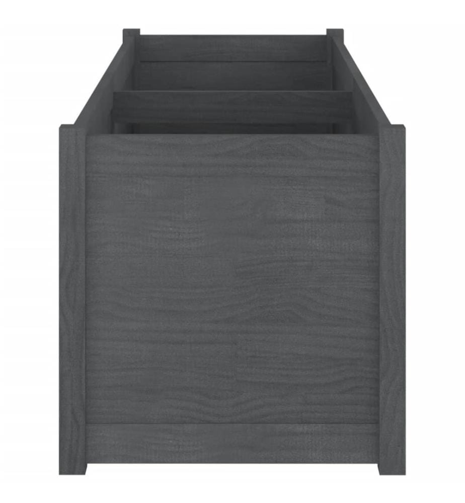 vidaXL Jardinière d'extérieur Gris 150x50x50 cm Bois de pin massif