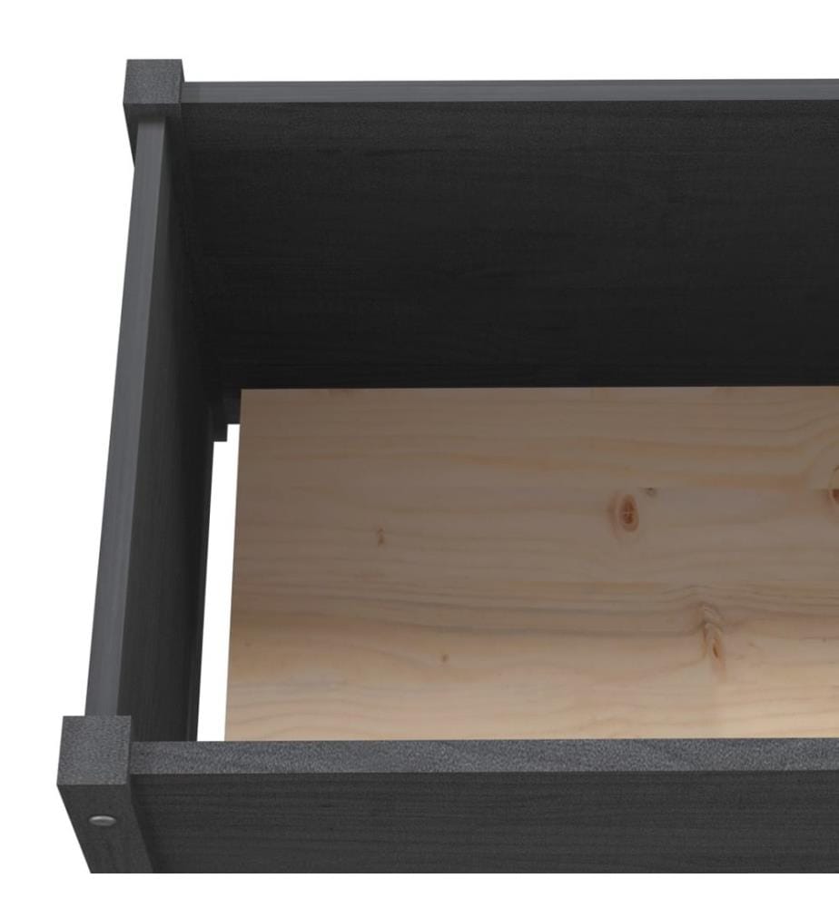 vidaXL Jardinière d'extérieur Gris 150x50x50 cm Bois de pin massif