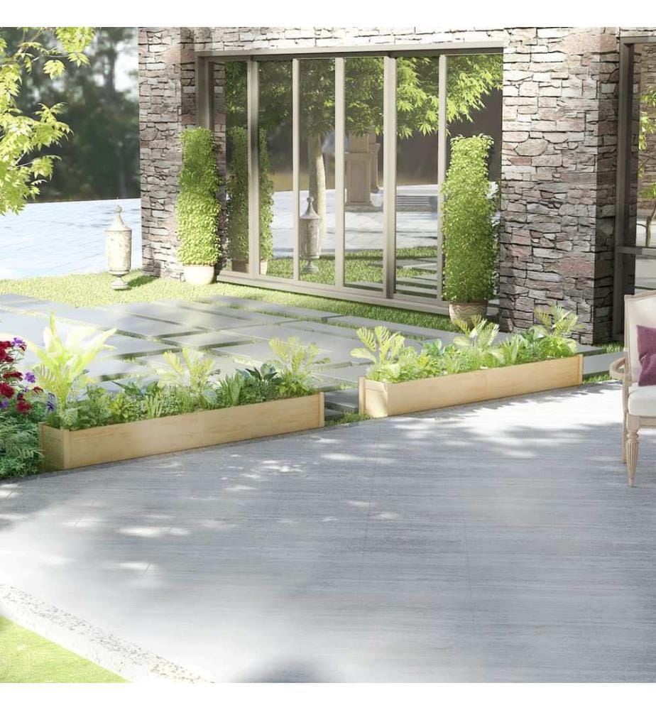 vidaXL Jardinières d'extérieur 2 pcs 200x31x31 cm bois de pin massif