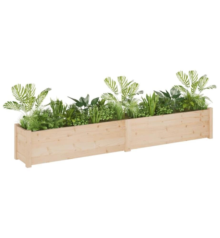 vidaXL Jardinières d'extérieur 2 pcs 200x31x31 cm bois de pin massif