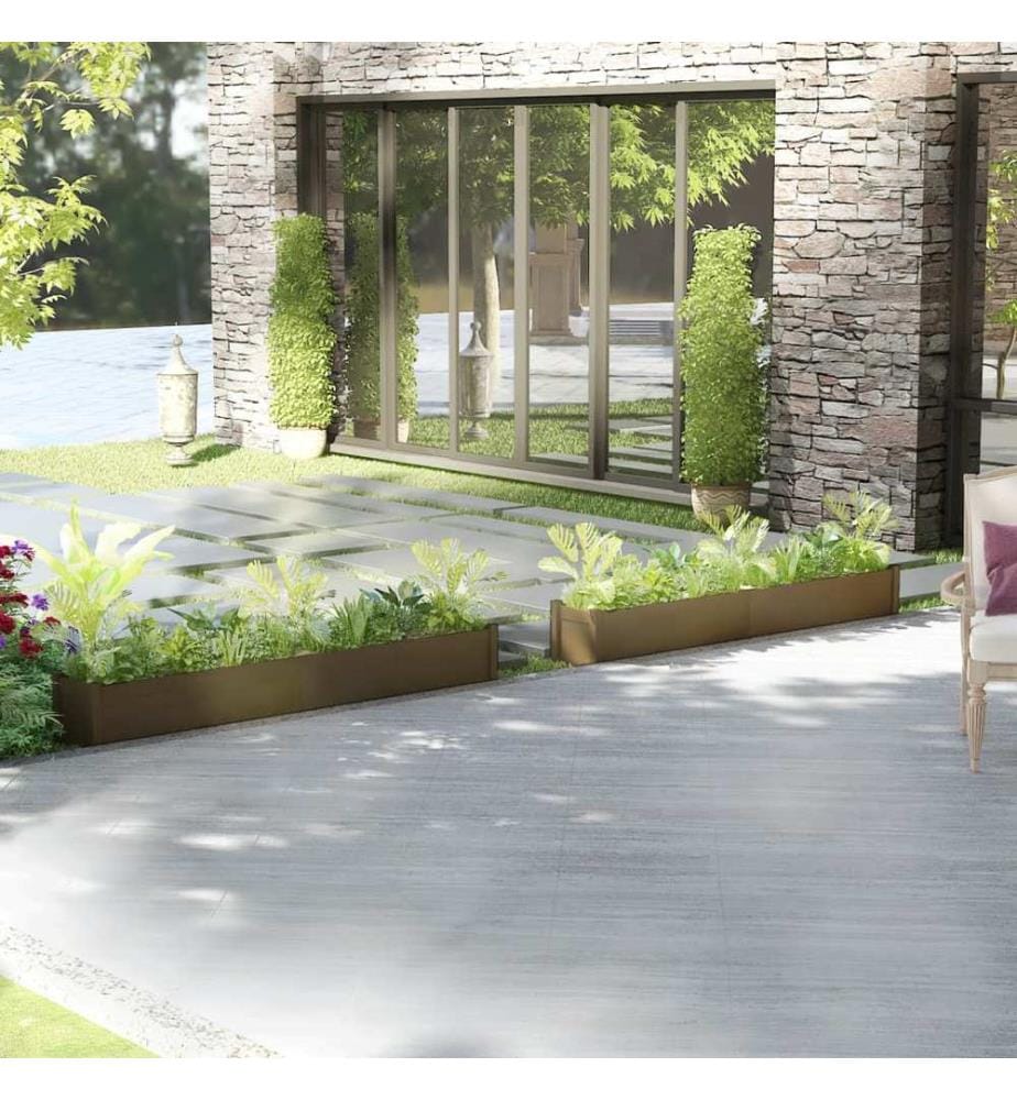 vidaXL Jardinières 2 pcs Marron miel 200x31x31 cm Bois de pin massif