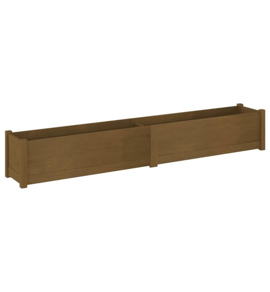 vidaXL Jardinières 2 pcs Marron miel 200x31x31 cm Bois de pin massif