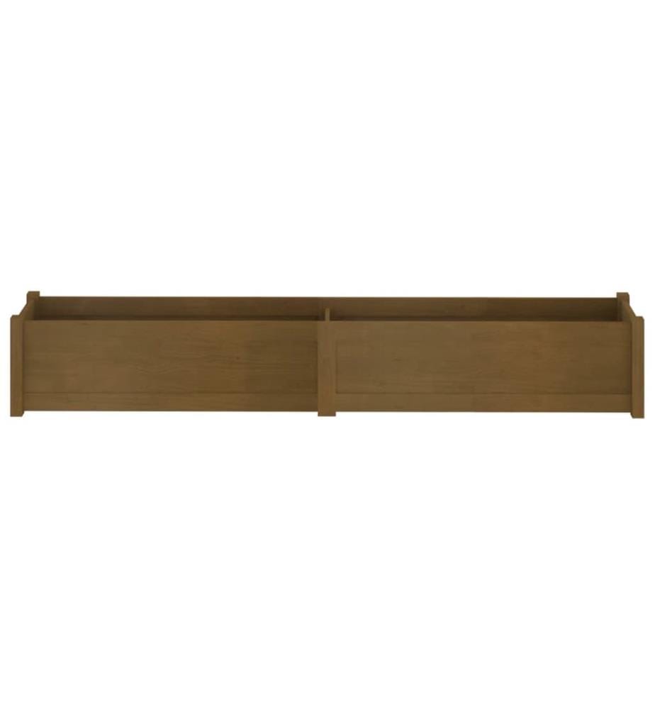 vidaXL Jardinières 2 pcs Marron miel 200x31x31 cm Bois de pin massif