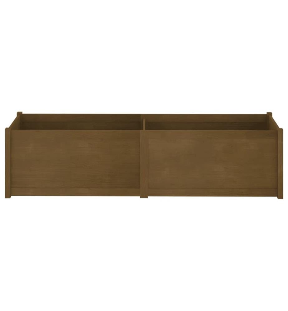 vidaXL Jardinière d'extérieur Marron miel 200x50x50 cm Pin massif