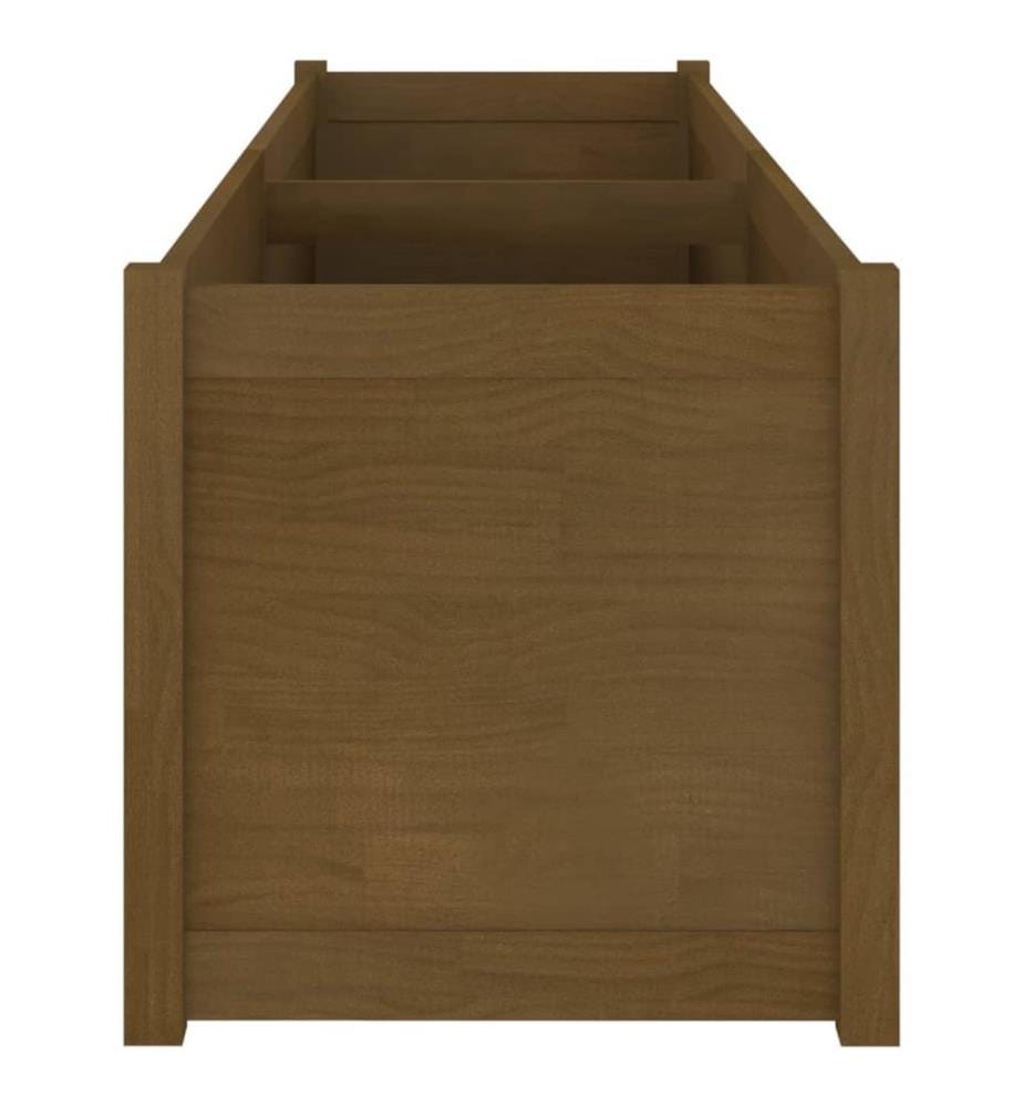 vidaXL Jardinière d'extérieur Marron miel 200x50x50 cm Pin massif
