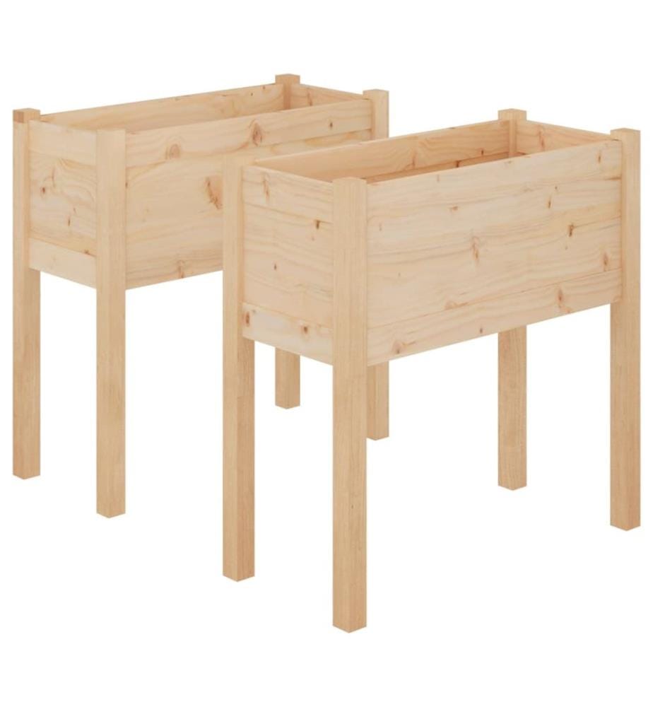vidaXL Jardinières 2 pcs 70x31x70 cm bois de pin massif