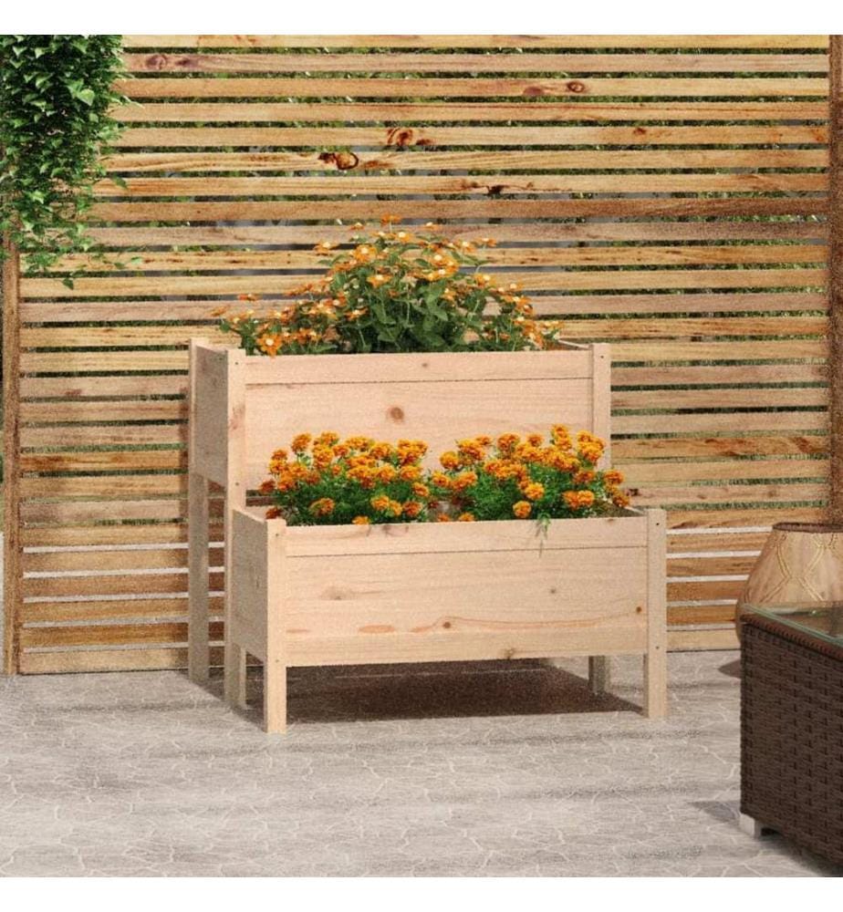 vidaXL Jardinière 84,5x84x75 cm Bois massif de pin