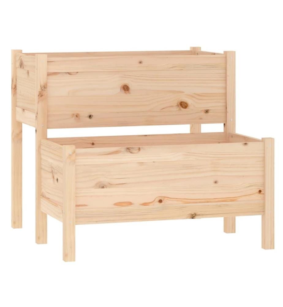 vidaXL Jardinière 84,5x84x75 cm Bois massif de pin
