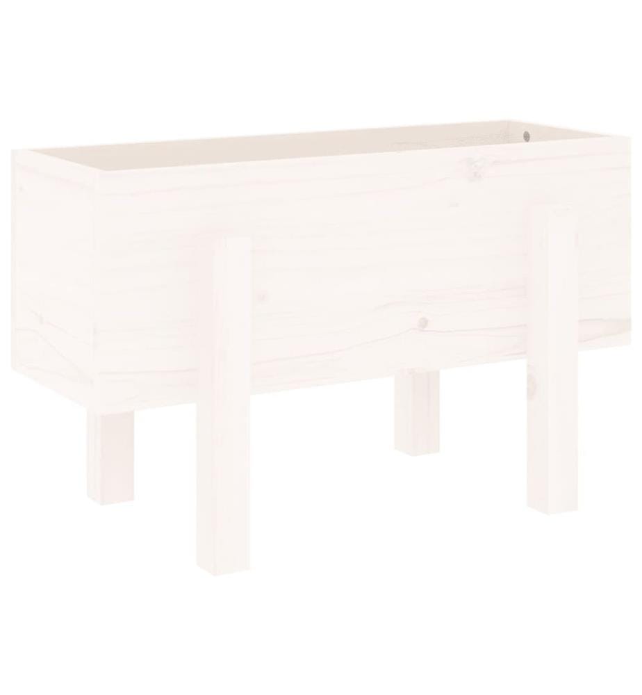vidaXL Jardinière blanc 62x30x38 cm bois massif de pin