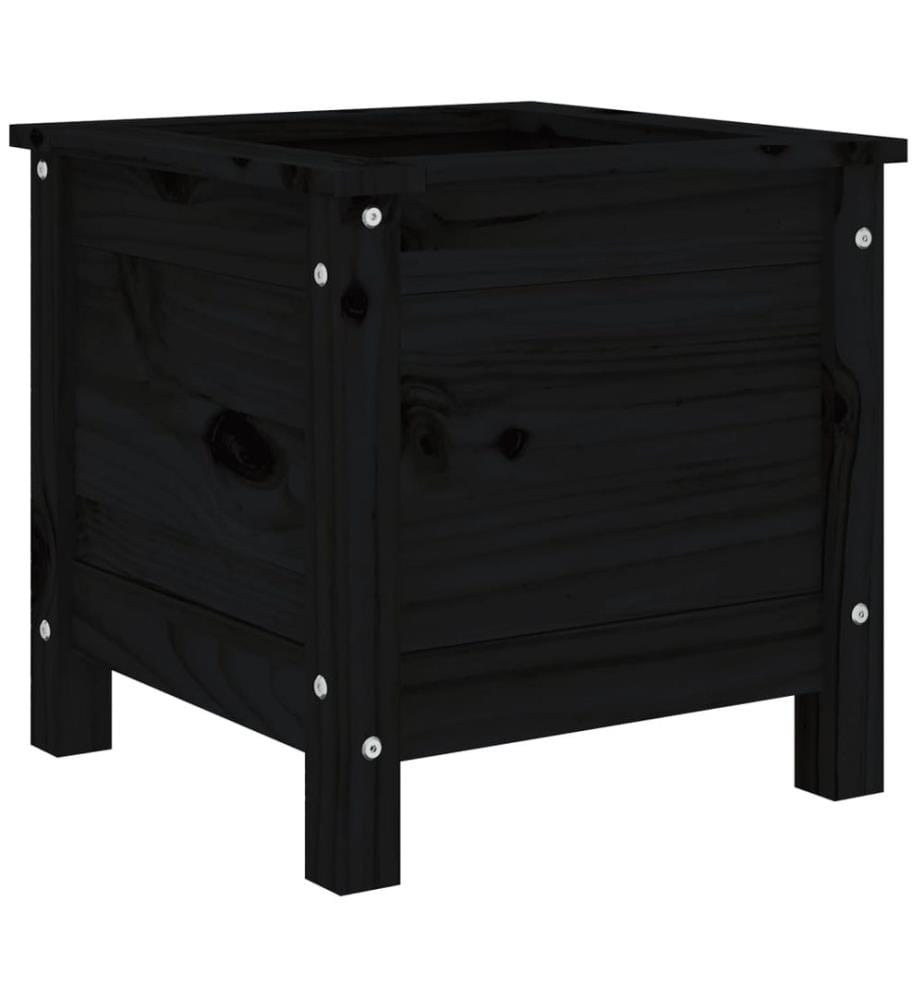 vidaXL Jardinière noir 40x40x39 cm bois massif de pin