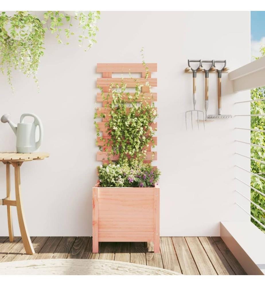 vidaXL Jardinière avec support 39x39,5x114 cm bois massif douglas