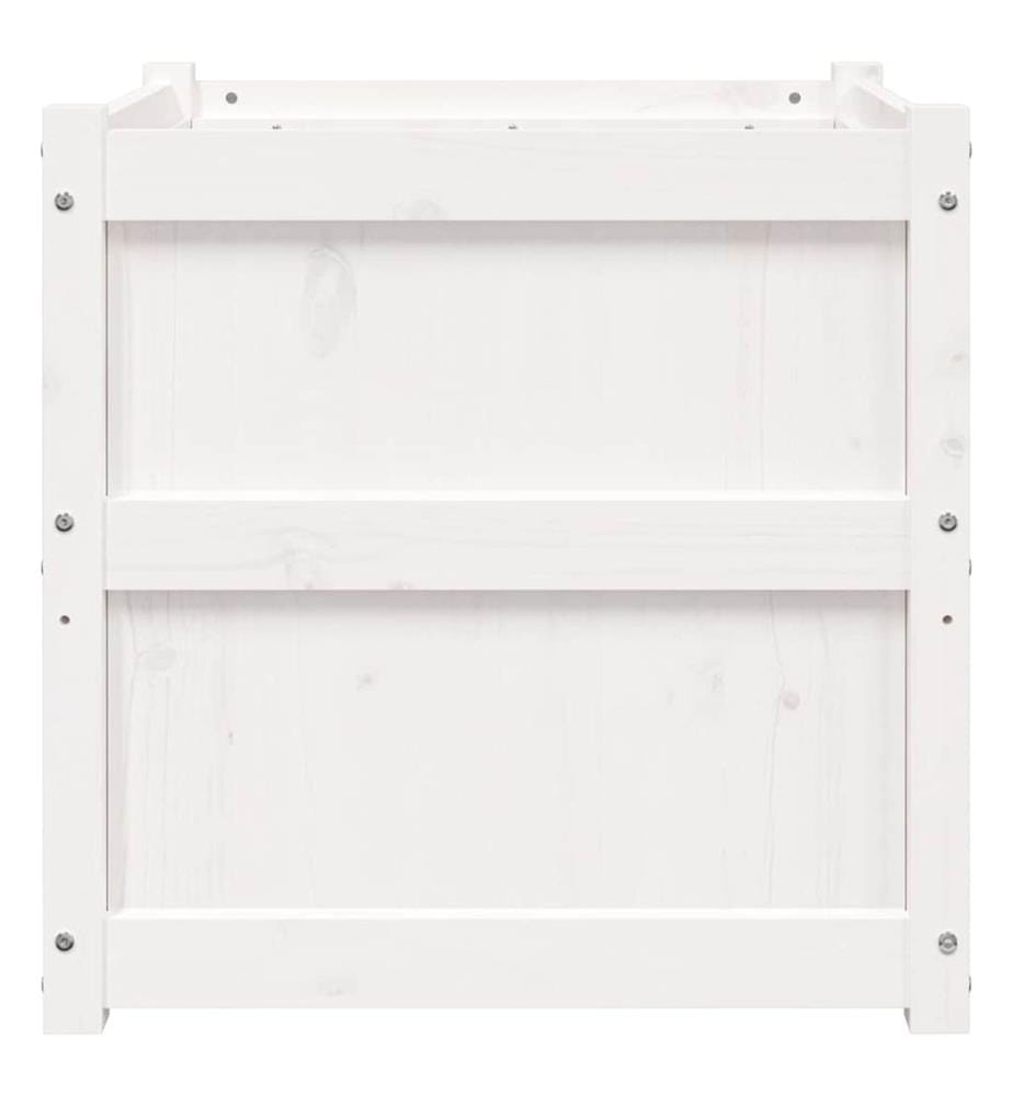 vidaXL Jardinière blanc 60x60x60 cm bois de pin massif