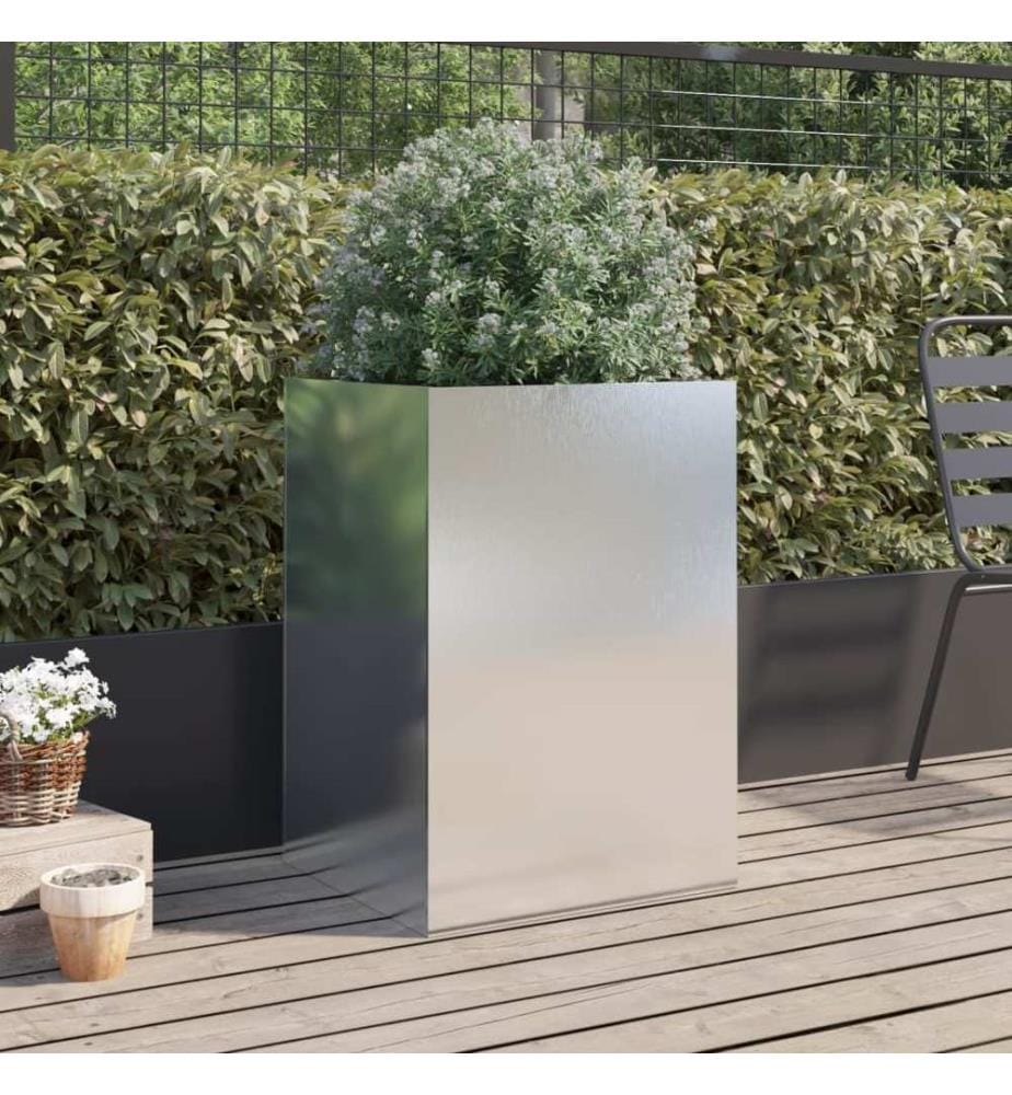 vidaXL Jardinière argenté 52x48x75 cm acier inoxydable