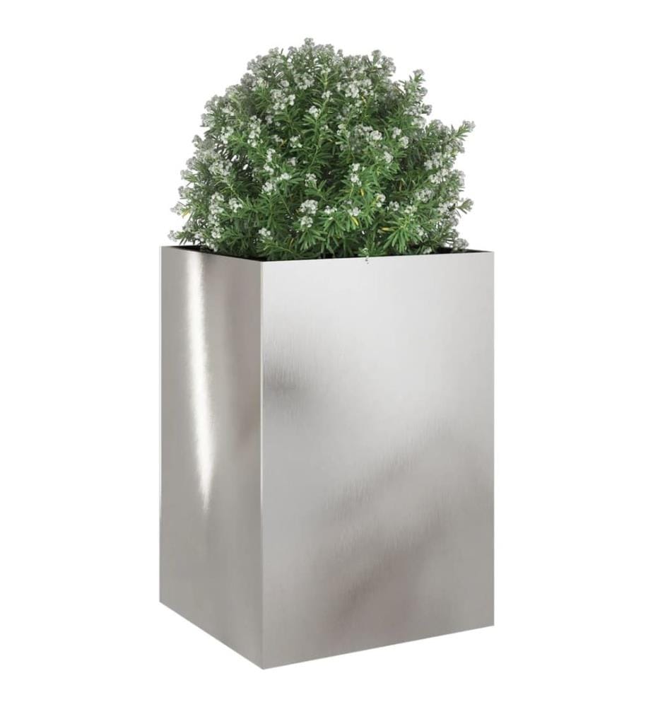 vidaXL Jardinière argenté 52x48x75 cm acier inoxydable
