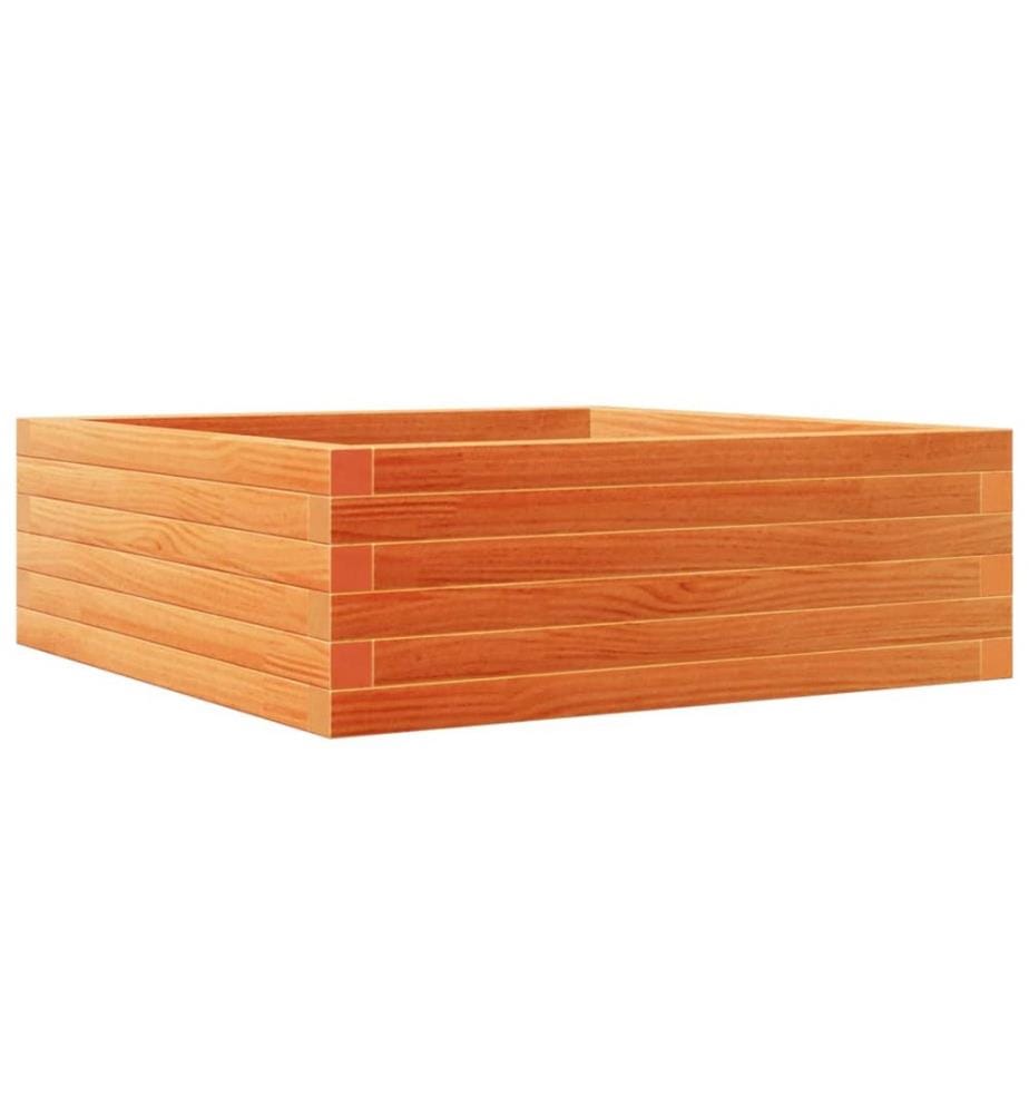 vidaXL Jardinière cire marron 70x70x23 cm bois de pin massif