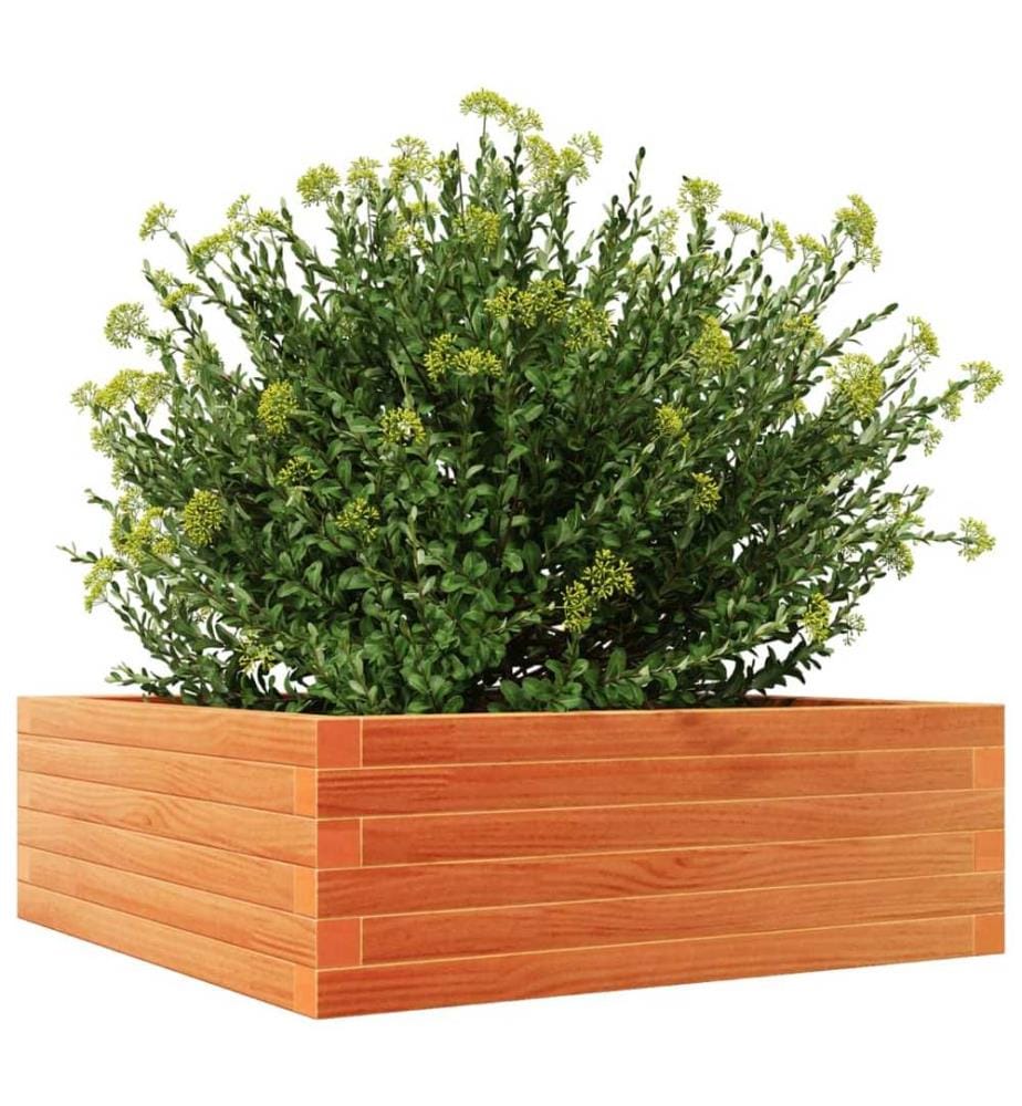vidaXL Jardinière cire marron 70x70x23 cm bois de pin massif