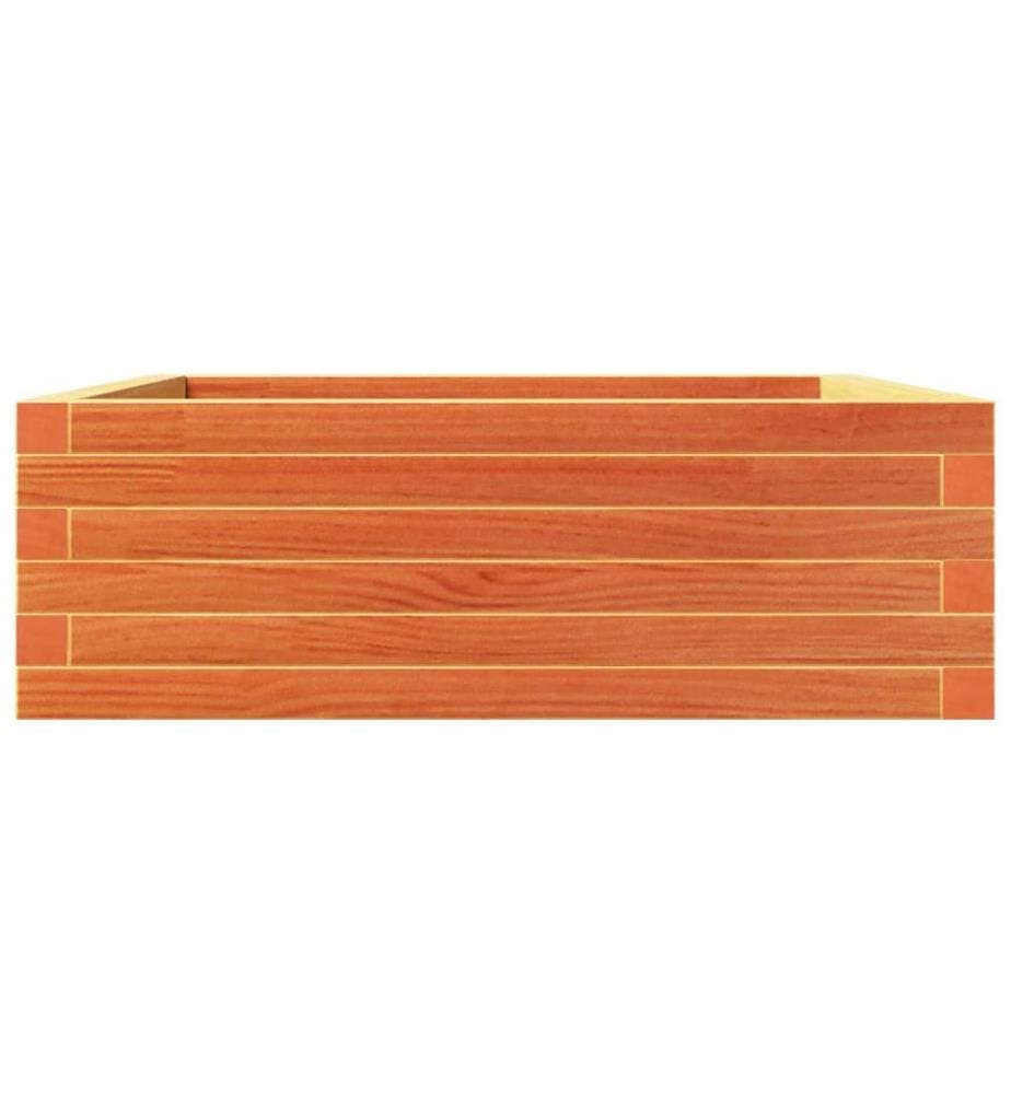 vidaXL Jardinière cire marron 70x70x23 cm bois de pin massif