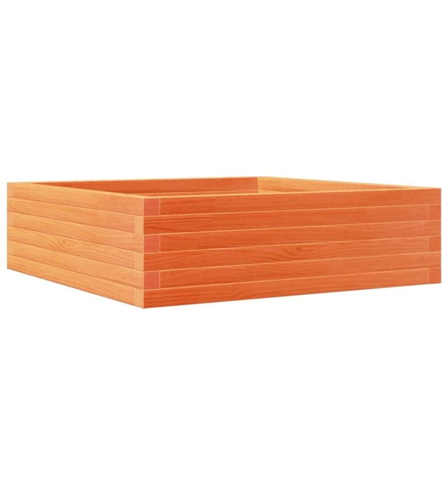 vidaXL Jardinière cire marron 80x80x23 cm bois de pin massif