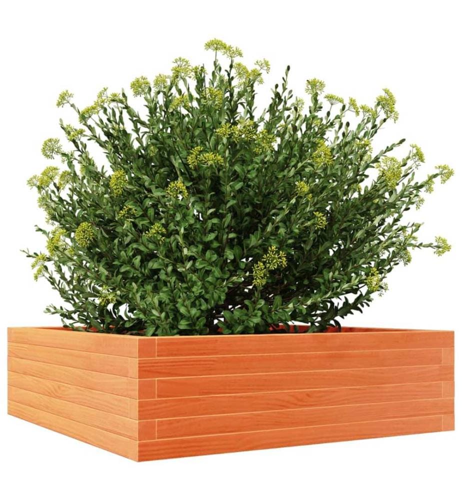 vidaXL Jardinière cire marron 80x80x23 cm bois de pin massif