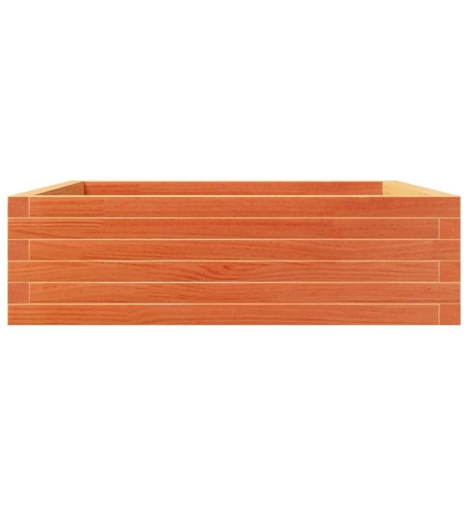 vidaXL Jardinière cire marron 80x80x23 cm bois de pin massif