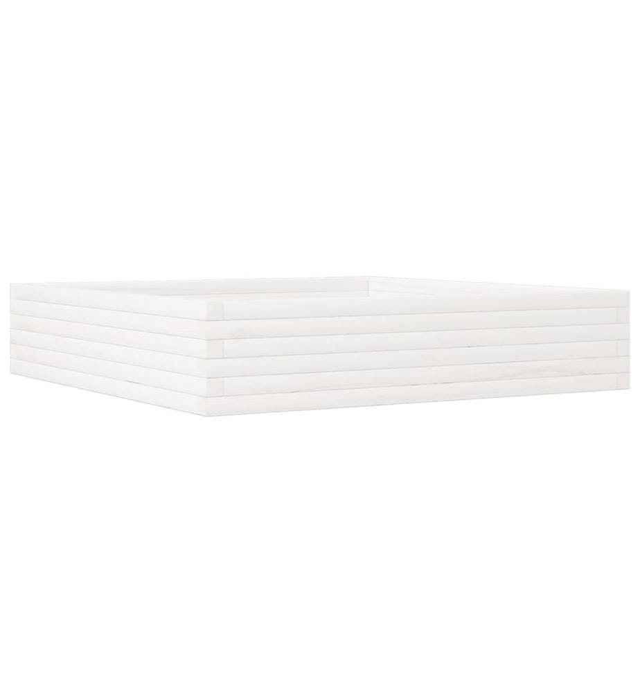 vidaXL Jardinière blanc 110x110x23 cm bois de pin massif