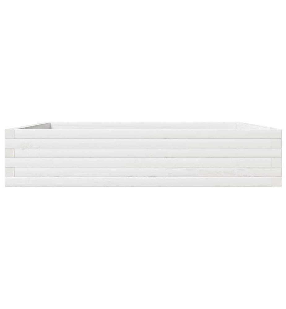 vidaXL Jardinière blanc 110x110x23 cm bois de pin massif